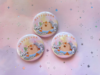 Capybara Button | Happybara Badge