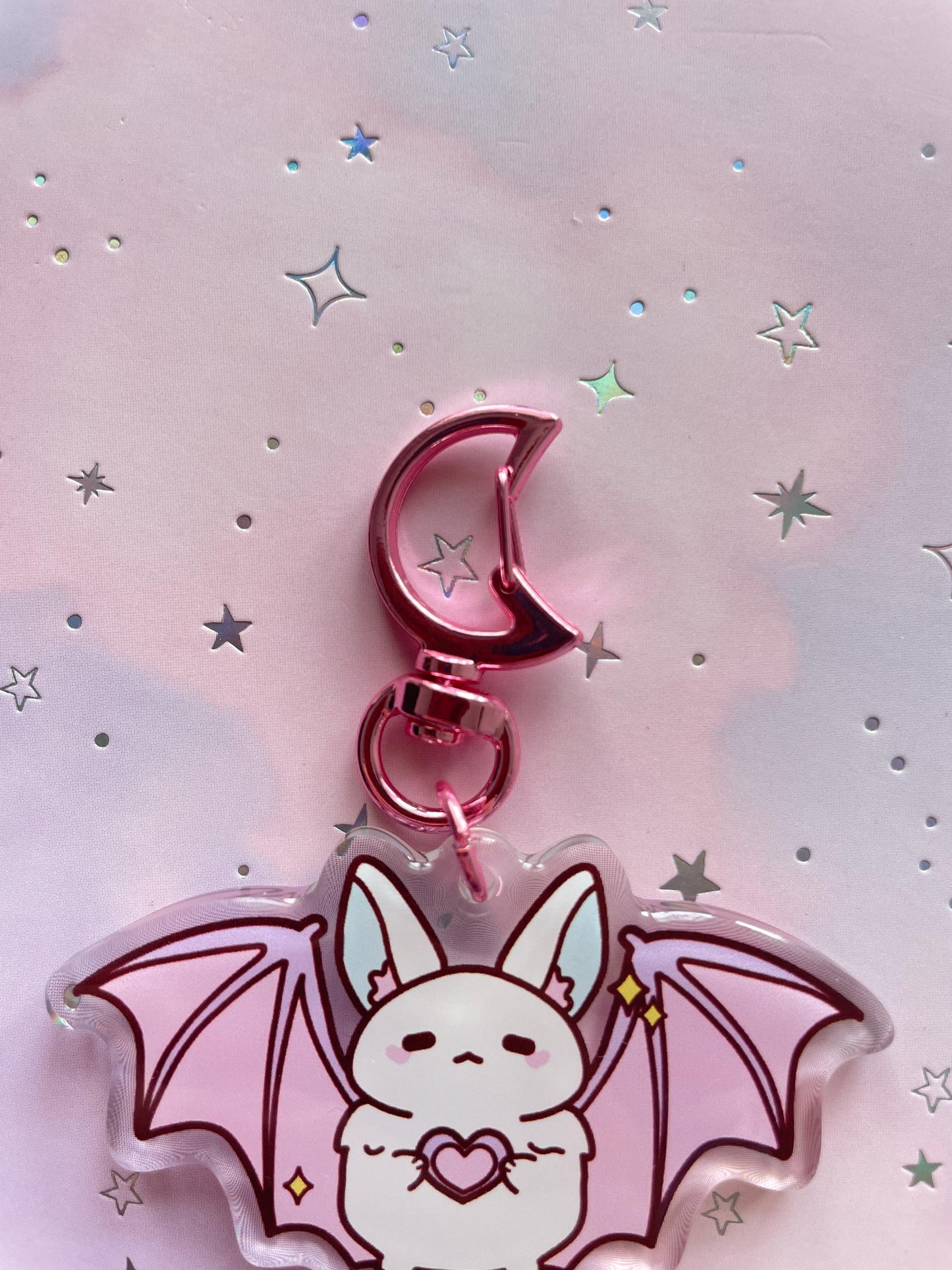 Bat Magical Moon Keychain