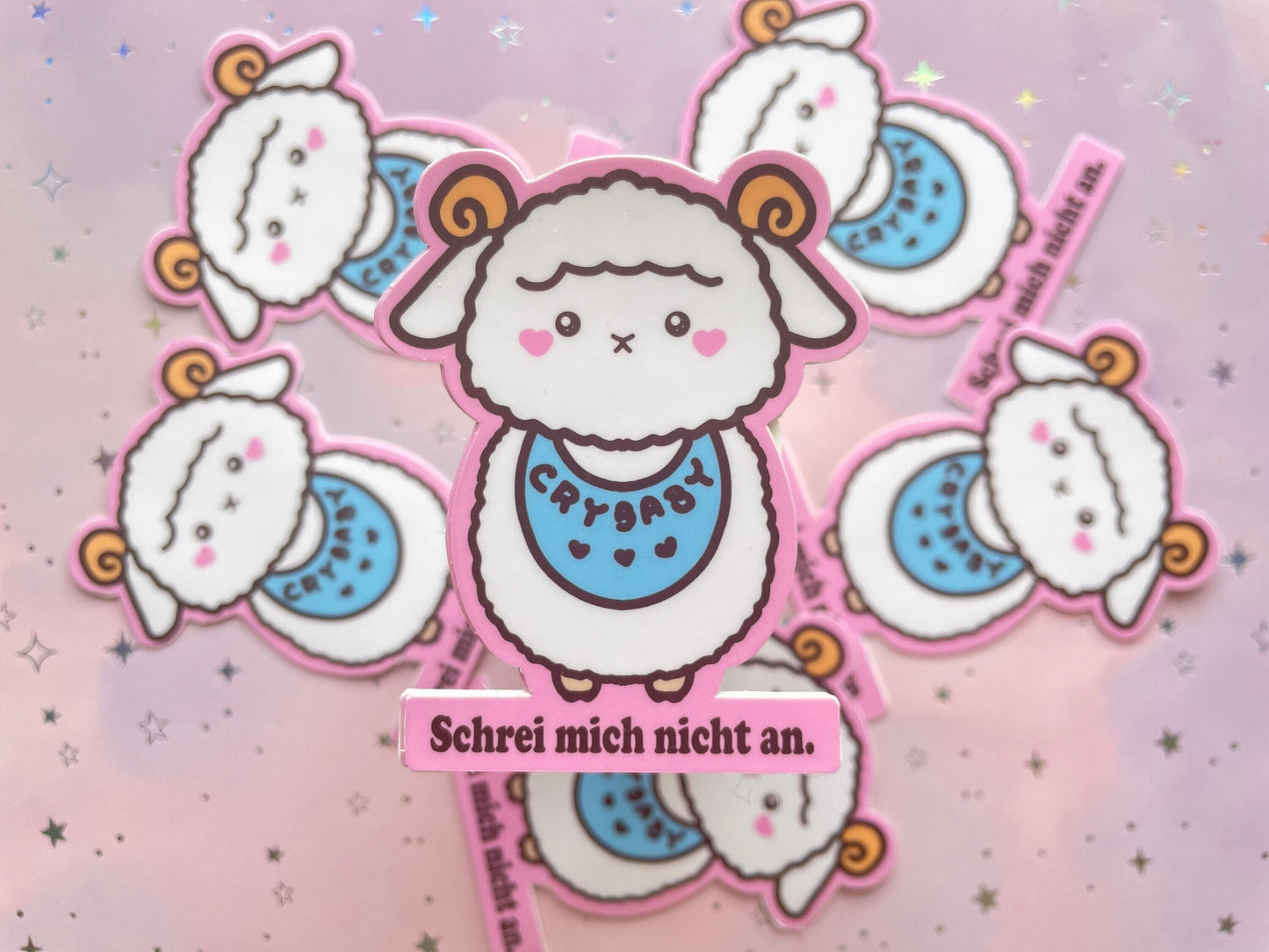 Crybaby Schaf Sticker "Schrei mich nicht an" | Kawaii Sheep Sticker