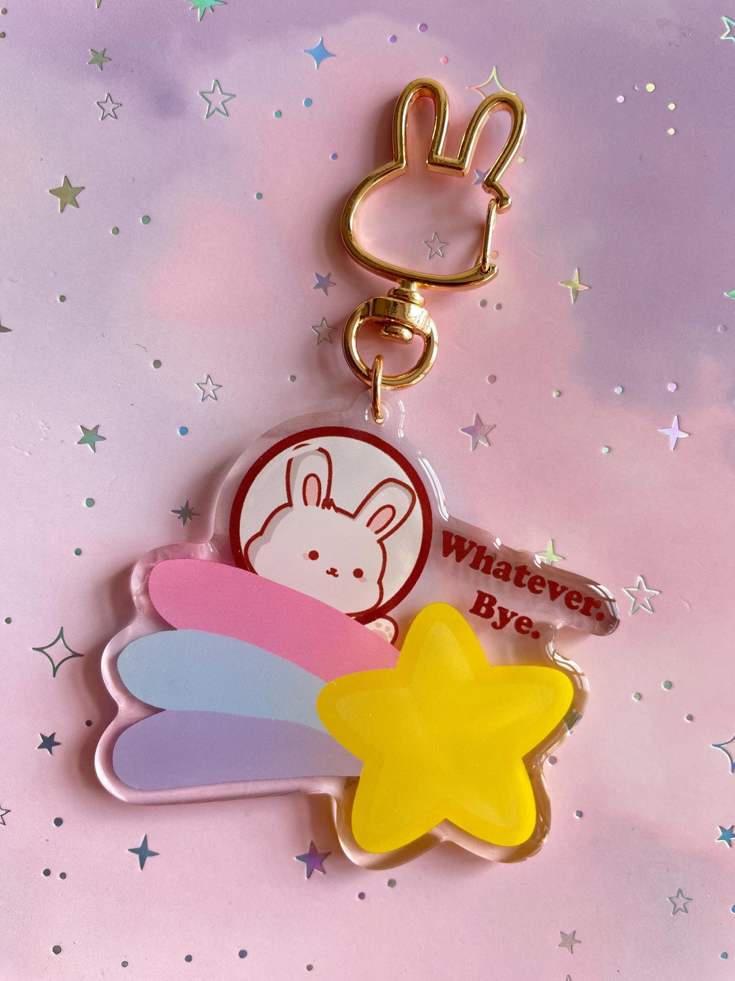 Bunny Astronaut Shooting Star Keychain