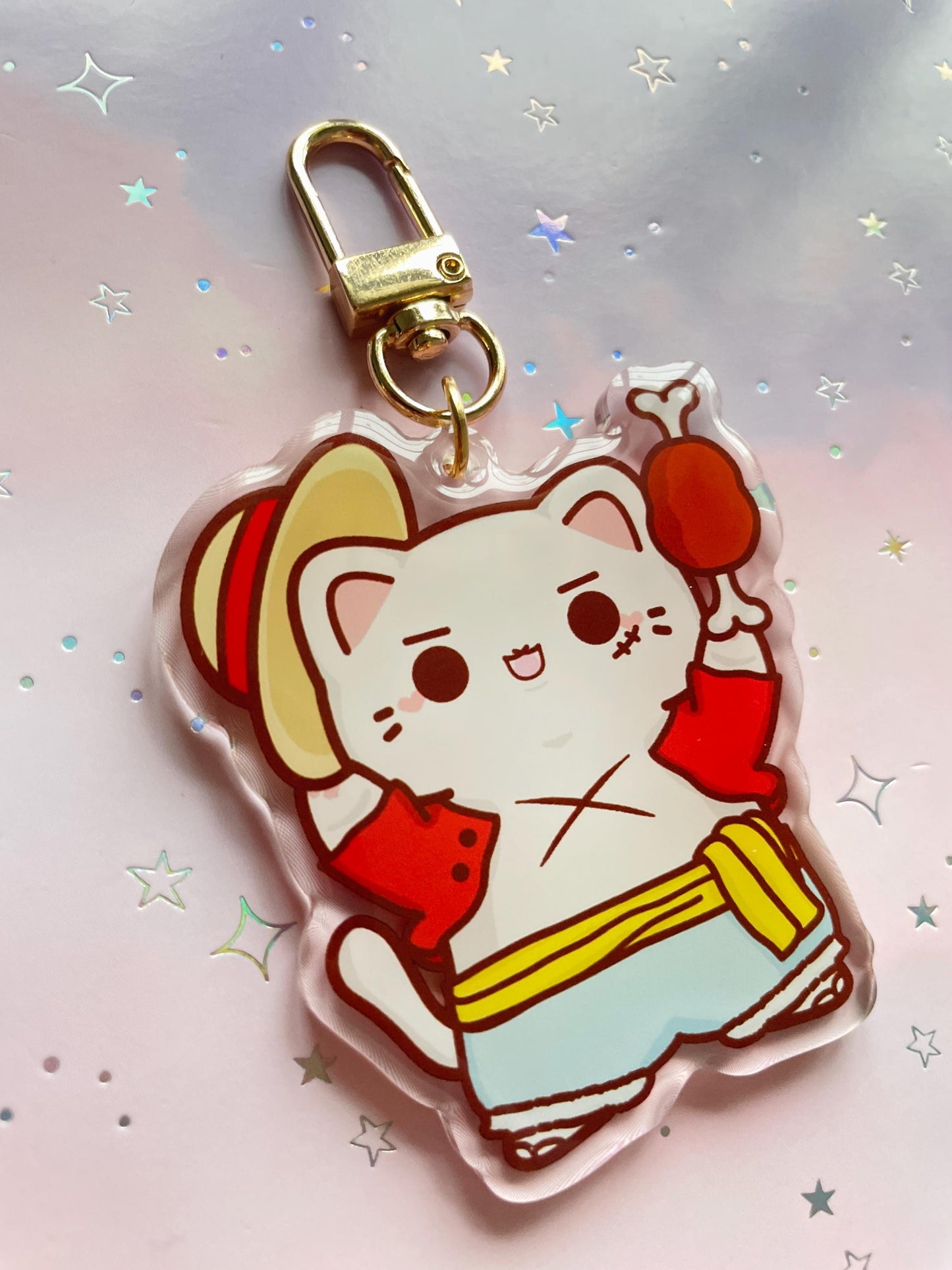 Pirate King Cat Keychain